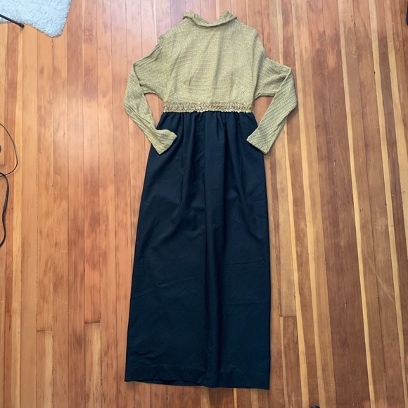 Gold Black 7s Vintage Gown M 